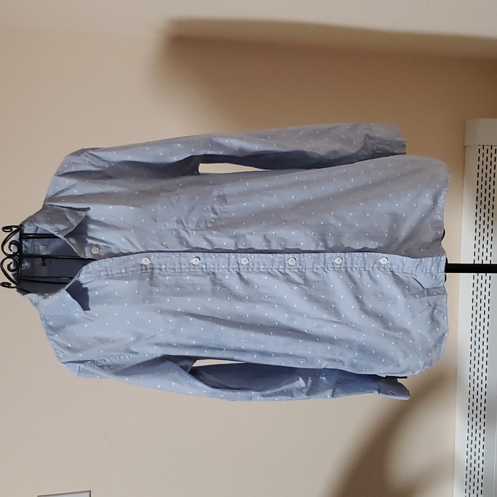 Uniqlo blue cotton button down shirt size S